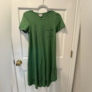 LulaRoe green shirt dress.  Size xx small